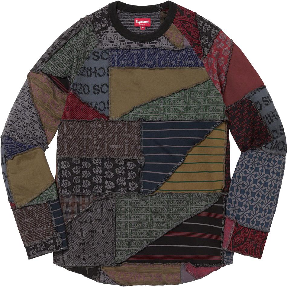 Suéteres Supreme Patchwork Jacquard L/S Top Negras Multicolor | Supreme 304YU